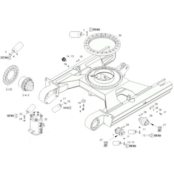 Undercarriage Assembly Neuson 75Z3