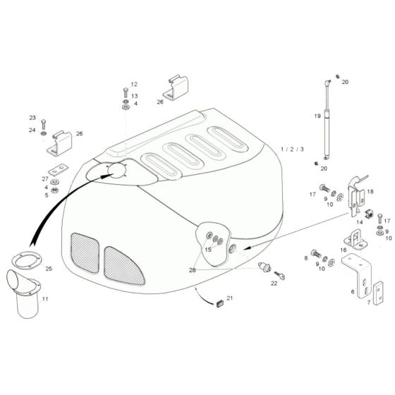 Engine Hood for Neuson 75Z3