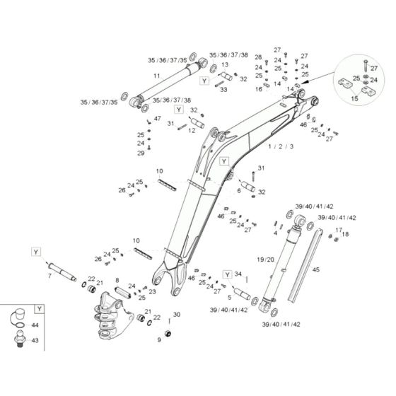 Lift Arm Assembly Neuson 75Z3