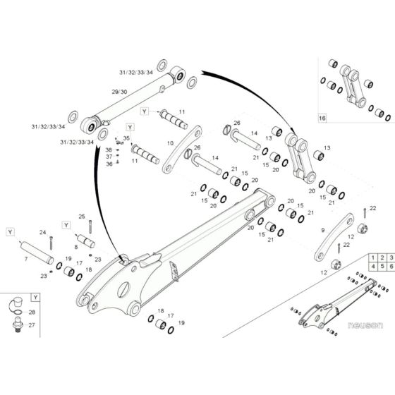 Dipperstick Assembly for Neuson 75Z3