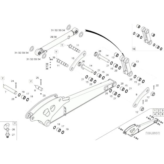 Dipperstick Assembly for Neuson 75Z3