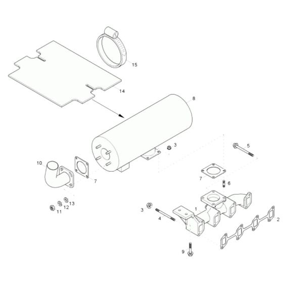Exhaust Assembly for Neuson 75Z3