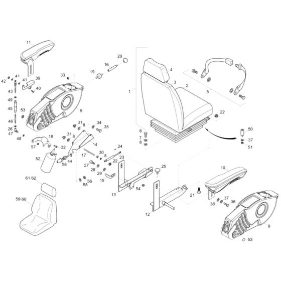 Seat Assembly for Neuson 75Z3