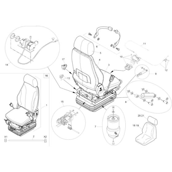 Seat Assembly for Neuson 75Z3
