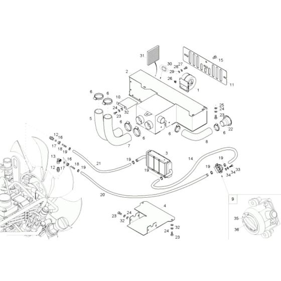 Heating Assembly for Neuson 75Z3