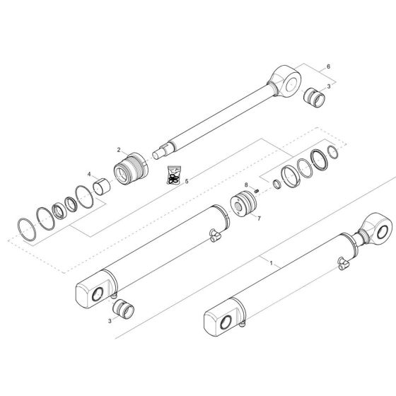 Dipper Arm Cylinder Assembly