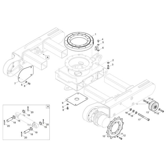 Undercarriage Assembly for Wacker 803-2