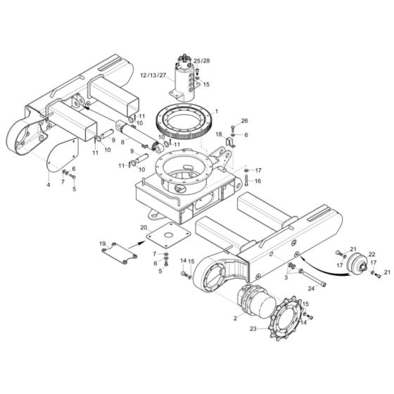 Undercarriage for Wacker 803