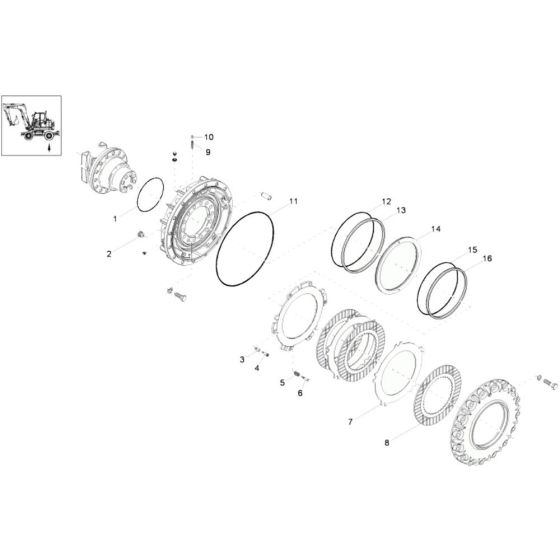 Brake Assembly for Wacker 9503