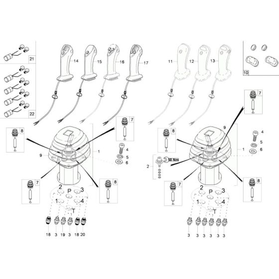 Joystick Assembly for Wacker 9503