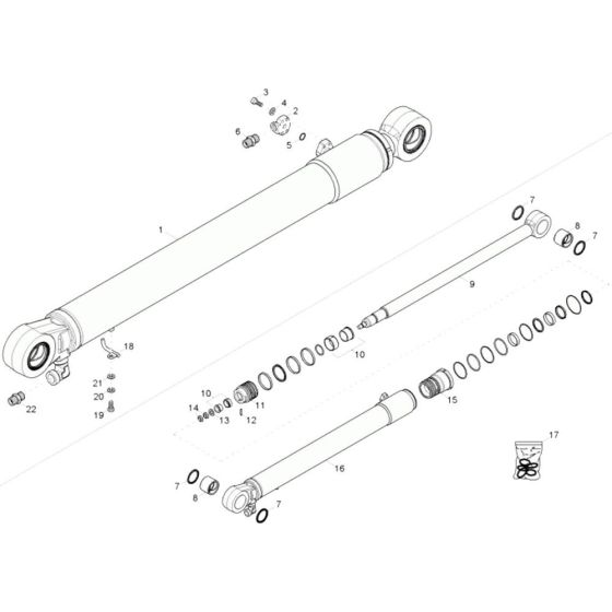 Dipper Arm Cylinder Assembly