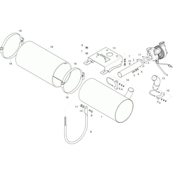 Exhaust Assembly for Wacker 9503