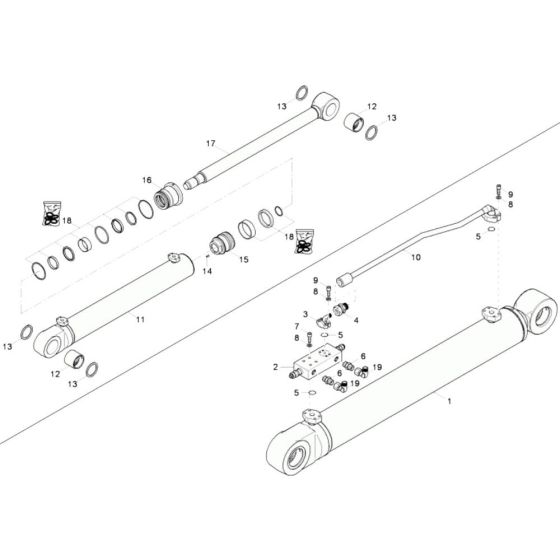 Luffing Boom Cylinder Assembly
