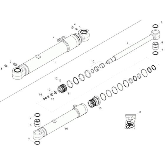 Boom Offset Cylinder Assembly