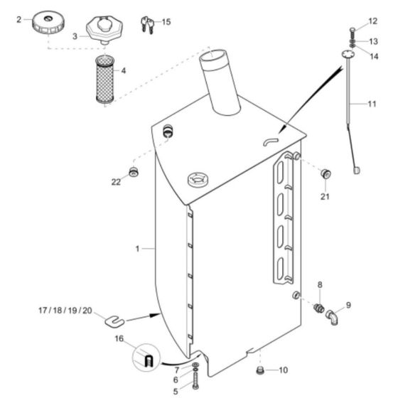 Fuel Tank Assembly for Wacker 9503
