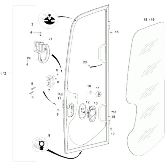 Door Assembly for Wacker 9503