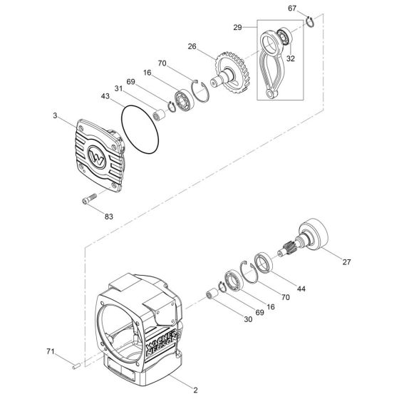 Crankcase Assembly for Wacker