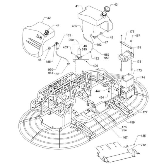 Tank Assembly for Wacker Trowel