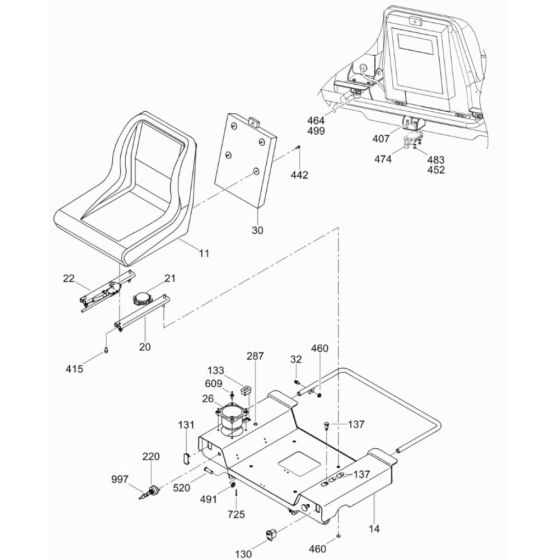 Seat Assembly for Wacker CRT 48-33