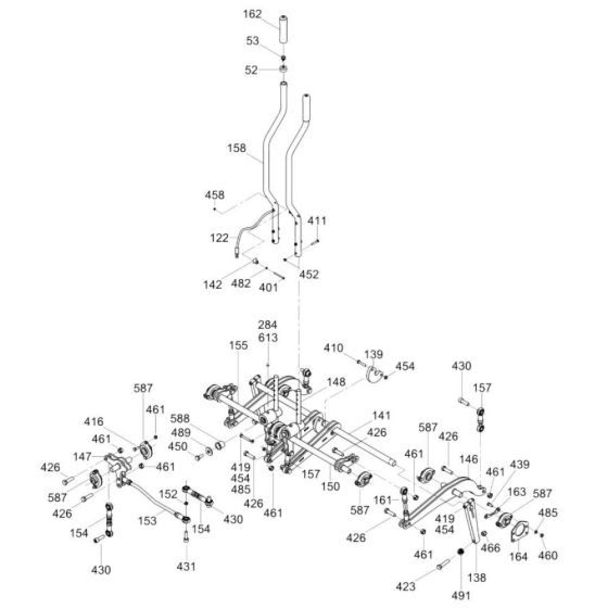 Steering Assembly for Wacker CRT 48-34