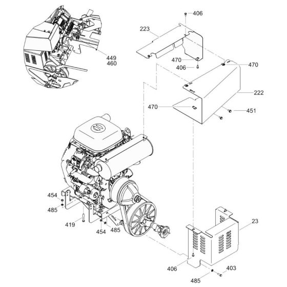 Engine Assembly for Wacker Trowel