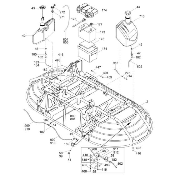 Tank Assembly for Wacker Trowel