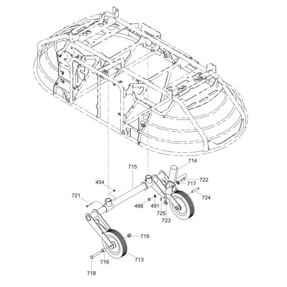 Wheel Assembly for Wacker Trowel