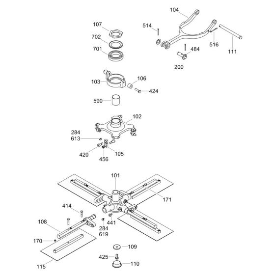 Blade Mechanism for Wacker CRT 36-25