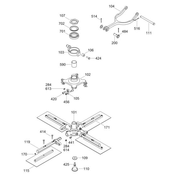 Blade Mechanism for Wacker CRT 36-25