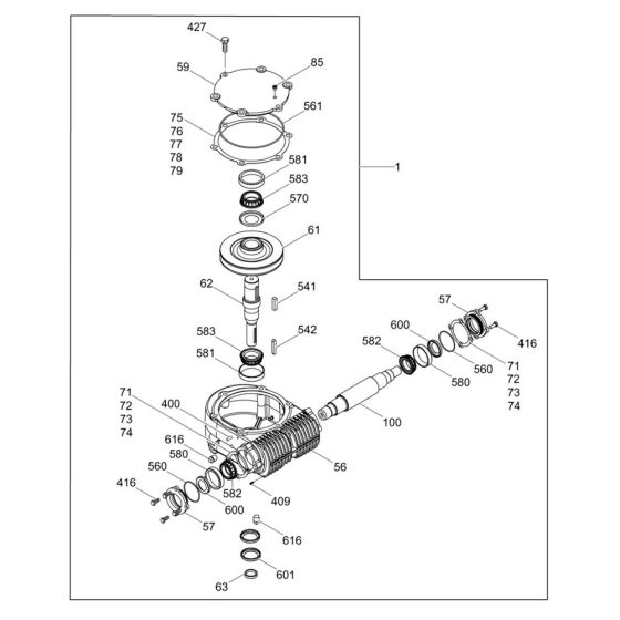 Gearbox Assembly for Wacker