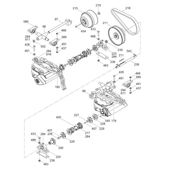 Drive Assembly for Wacker CRT 36-25K