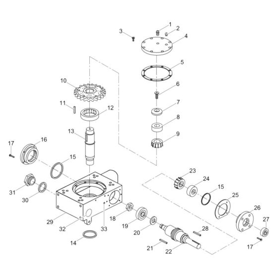 Gearbox Assembly for Wacker