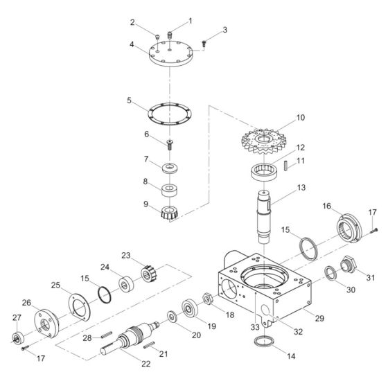 Gearbox Assembly for Wacker CRT 36