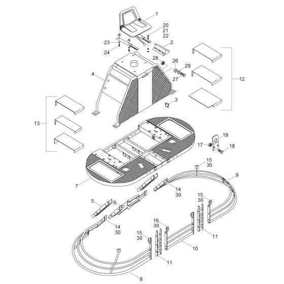 Frame Assembly for Wacker Trowel