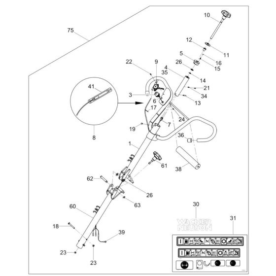 Handle Assembly for Wacker