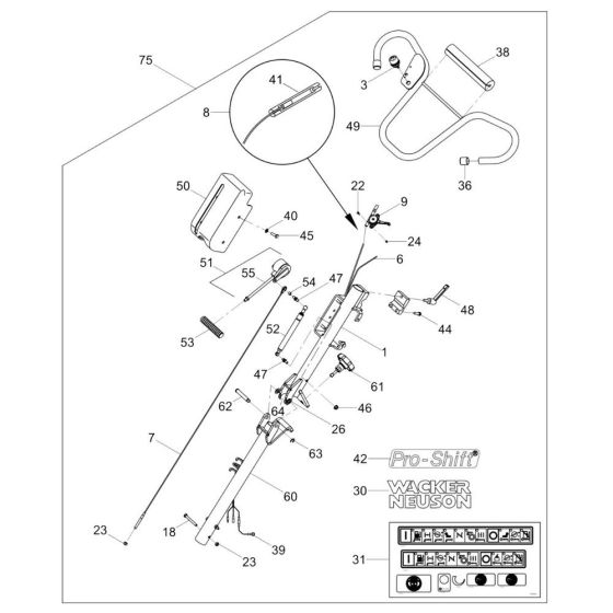 Handle Assembly for Wacker CT36-8