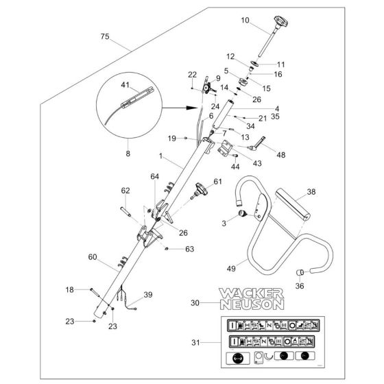 Handle Assembly for CT36-9 Trowel