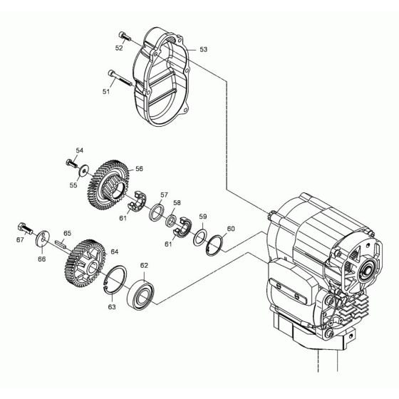 Gearbox Assembly for Wacker