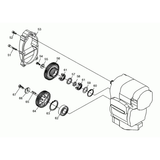 Gearbox Assembly for Wacker
