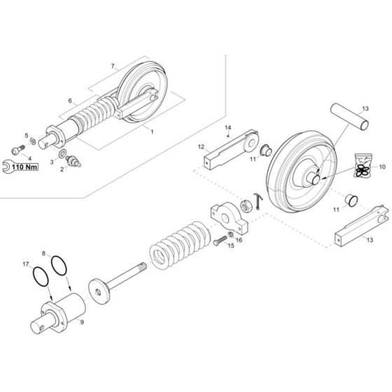Track Tensioner for Wacker ET145