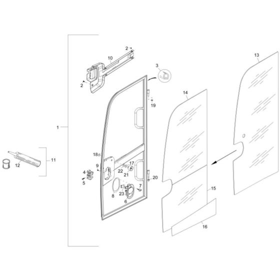 Door Assembly for Wacker ET145