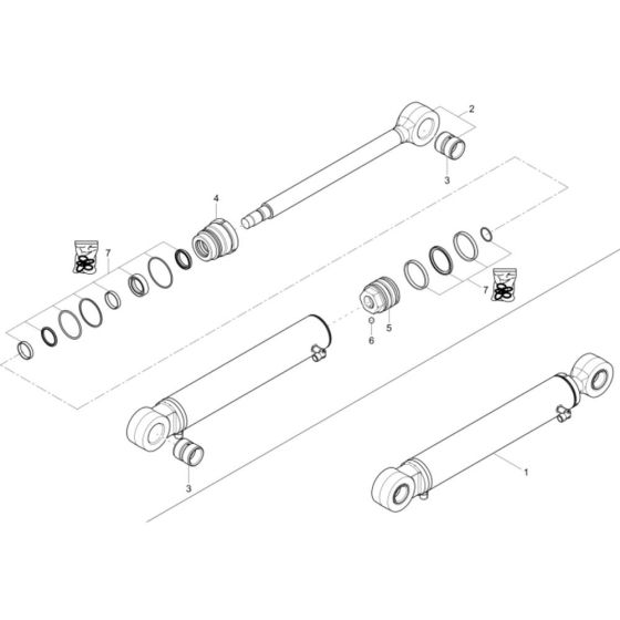 Dipper Arm Cylinder Assembly