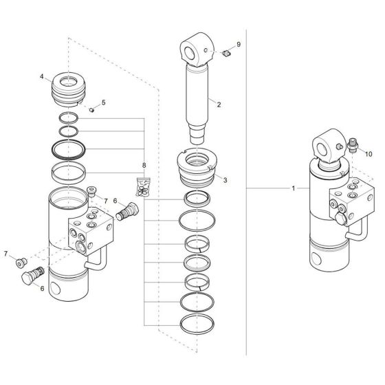 Tilt Ram Assembly for ET18