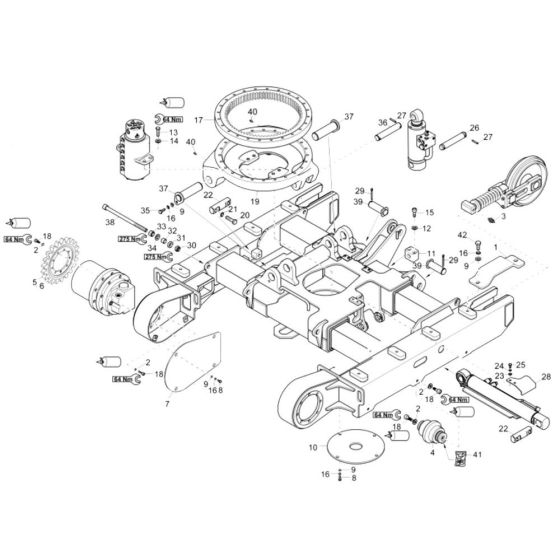 Track Laying Gear Assembly