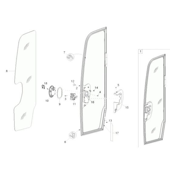 Door Assembly for Wacker ET18