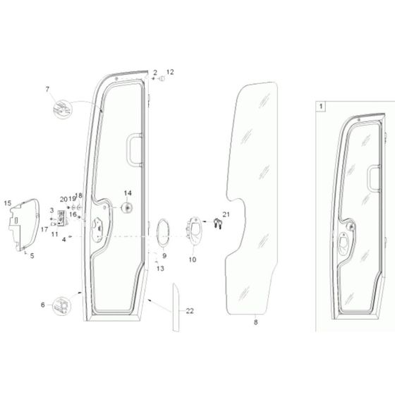 Door Assembly for Wacker ET20