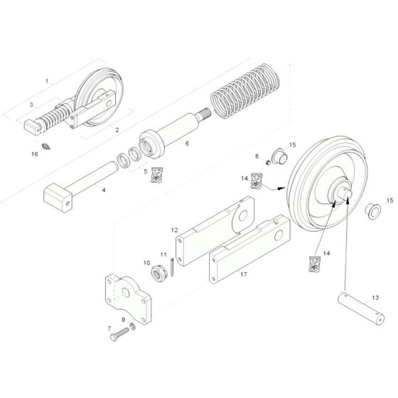 Track Tensioner for Wacker ET24