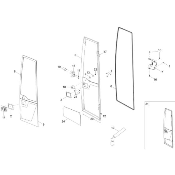 Door Assembly for Wacker ET35