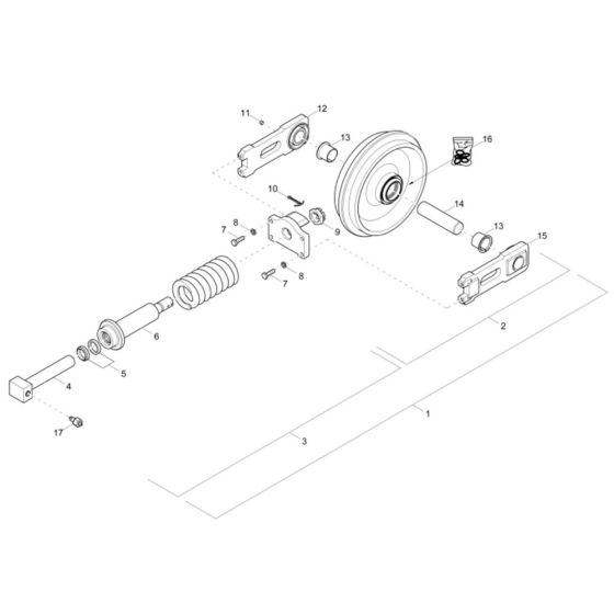 Track Tensioner for Wacker ET42