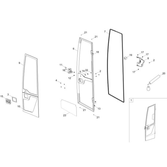 Door Assembly for Wacker ET42